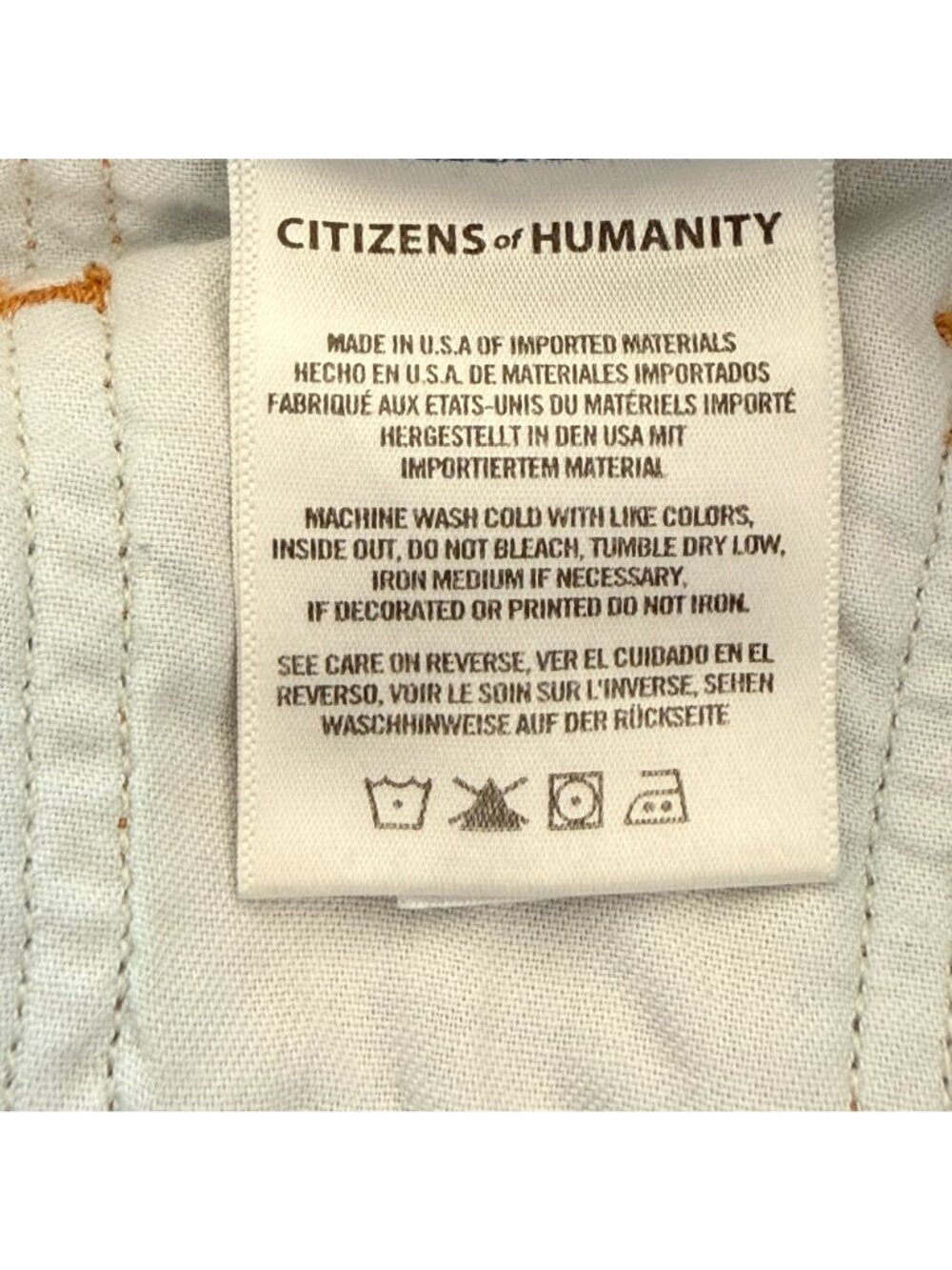 Citizens Of Humanity Liya Jeans Womens 27 Blue Denim High Rise Crop Distressed - Picture 10 of 14
